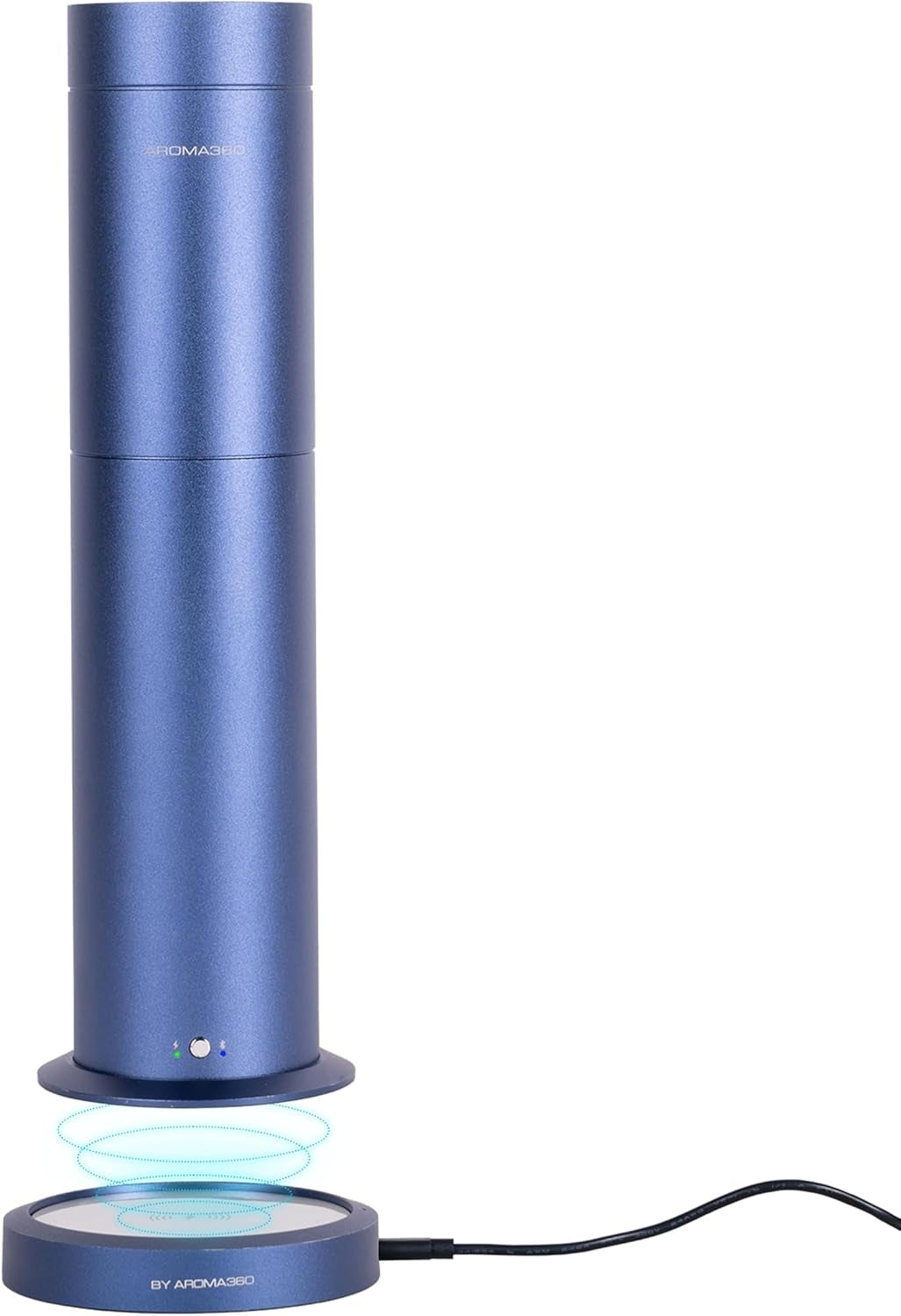 - Wireless Pro Essential Oil Diffuser - 600 Sq Ft Coverage - Cordless & Portable with Remote - Aromatherapy Scent Diffuser - Home, Spa, Office & Business - Air Freshener - Blue